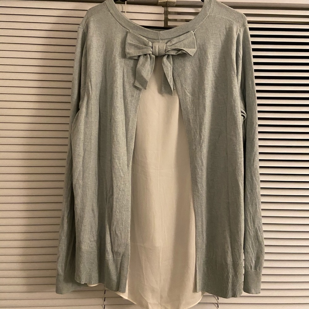 Open Back Sweater with Bow Detail